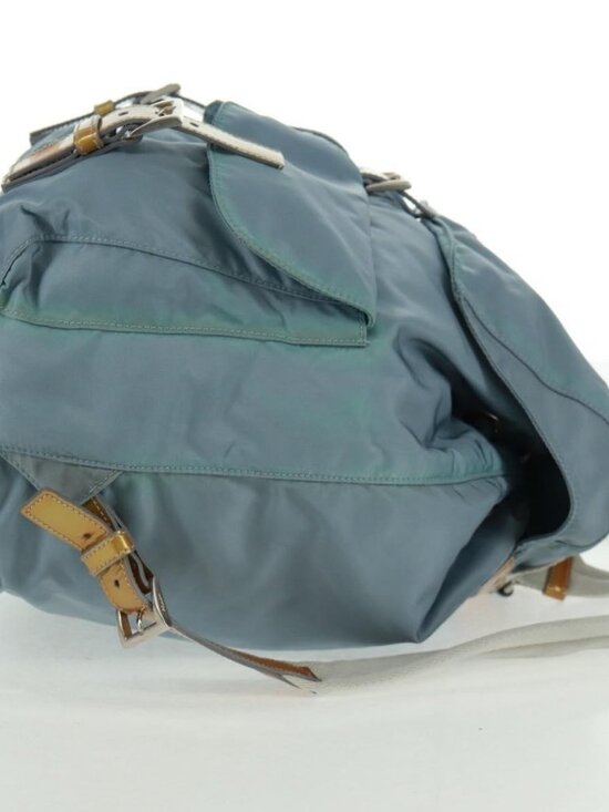 PRADA Backpack Nylon Light Blue Silver Auth 160827 main image 16